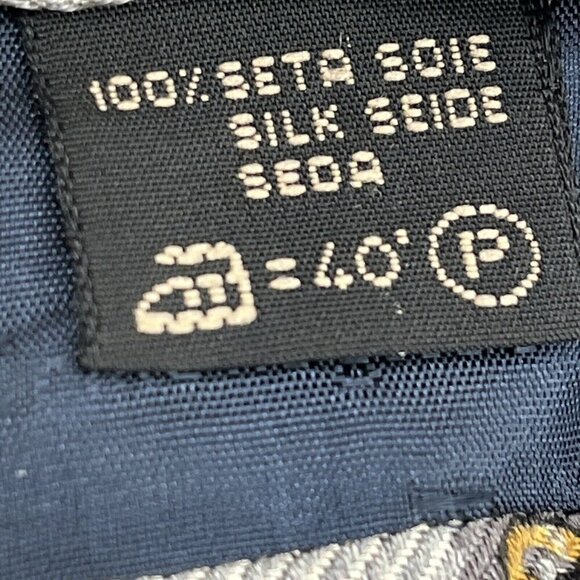 Ermenegildo Zegna Mens Beige Geometric Silk Neck Tie Made in Italy 60 1/4x3 1/4" - Picture 5 of 6